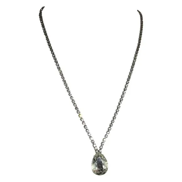 Kenneth Lane Tear Drop Rhinestone Necklace